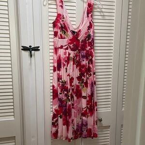 H&M Pink Floral Midi Dress